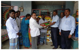 Distribution of Rice bags