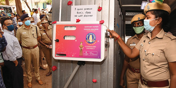 In a first of its kind initiative, Chemplast Cuddalore Vinyls Limited (CCVL) sponsored sanitary pad vending machines for police personnel across Cuddalore district.