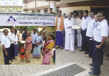 Flood relief materials distributed to the affected people